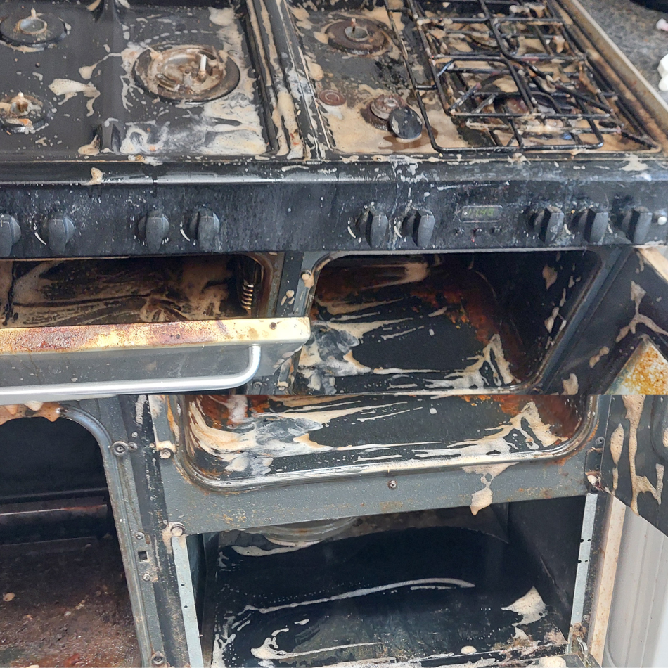 Oven before deep cleaning